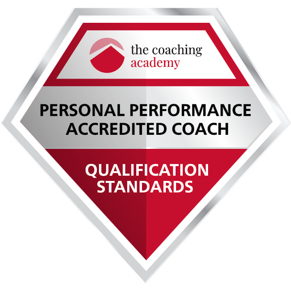 Personal Performance Accredited Coach badge awarded by The Coaching Academy